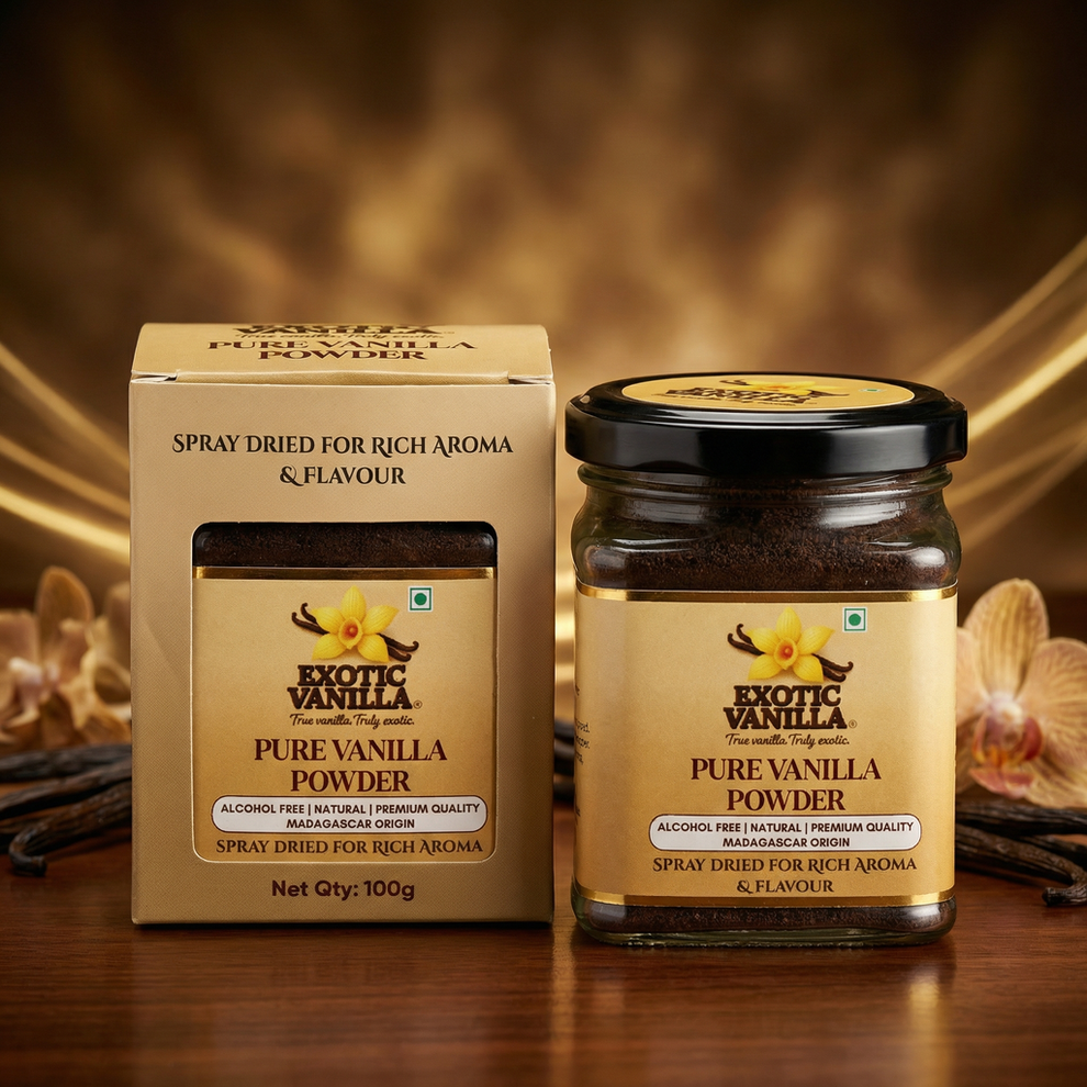 Exotic Vanilla Gourmet Vanilla Powder with Seeds, 100 g | Rich Aroma