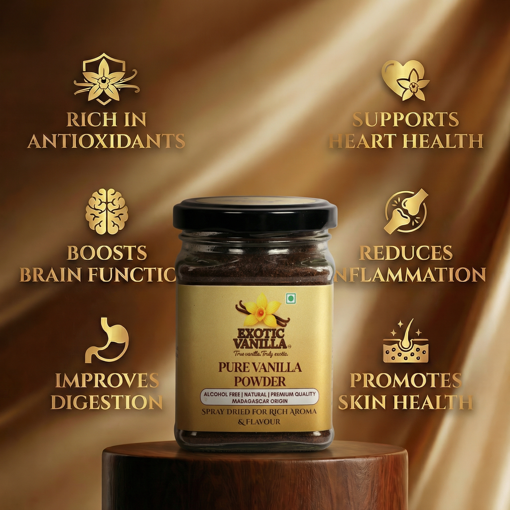 Exotic Vanilla Pure Vanilla Powder with Seeds, 200 g | Finely Ground Real Vanilla Beans | Rich Aroma & Natural Vanilla Specks | Gluten Free | For Baking & Gourmet Use