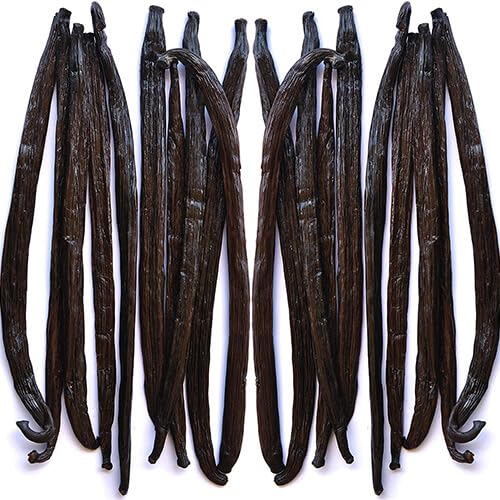 Exotic Vanilla Uganda Vanilla Beans,100g | Gourmet Grade | 15–20 cm Length | Naturally Plump, Oily & Aromatic | For Baking, Desserts & Vanilla Extract