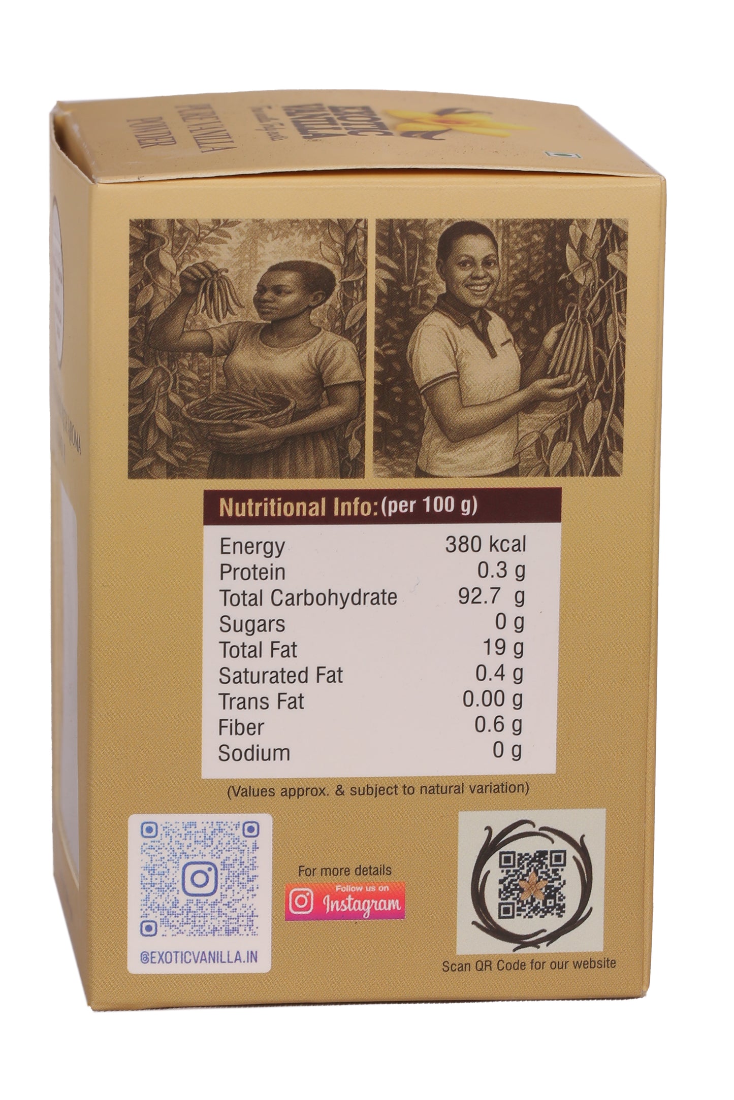 Exotic Vanilla Pure Vanilla Powder with Seeds, 200 g | Finely Ground Real Vanilla Beans | Rich Aroma & Natural Vanilla Specks | Gluten Free | For Baking & Gourmet Use