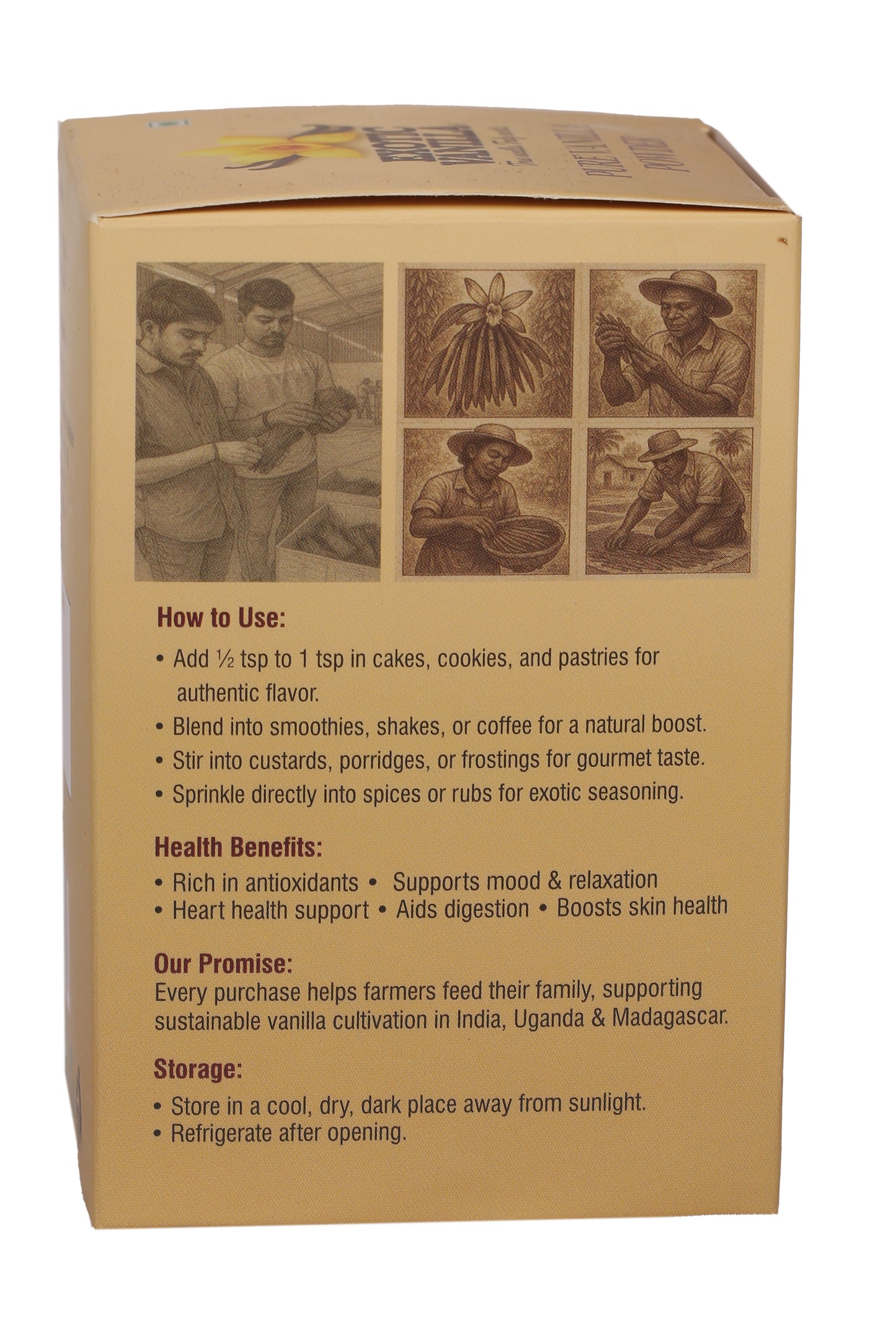 Premium Pure vanilla powder with seeds (200 gram)