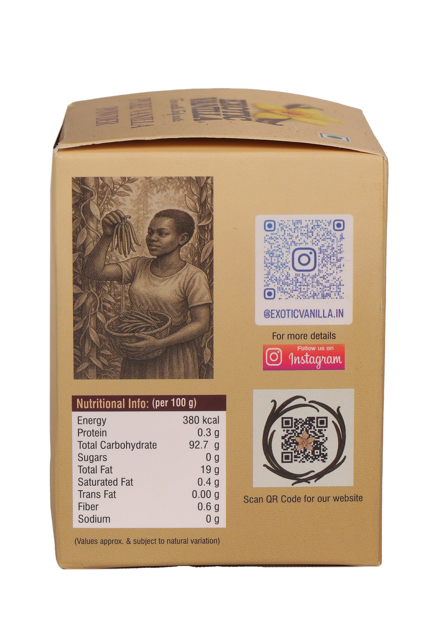 Exotic Vanilla Gourmet Vanilla Powder with Seeds, 100 g | Rich Aroma & Natural Vanilla Specks | Pure & Natural | Ideal for Baking & Confectionery