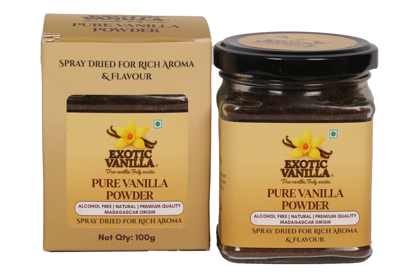 Premium Pure vanilla powder with seeds (100 gram)