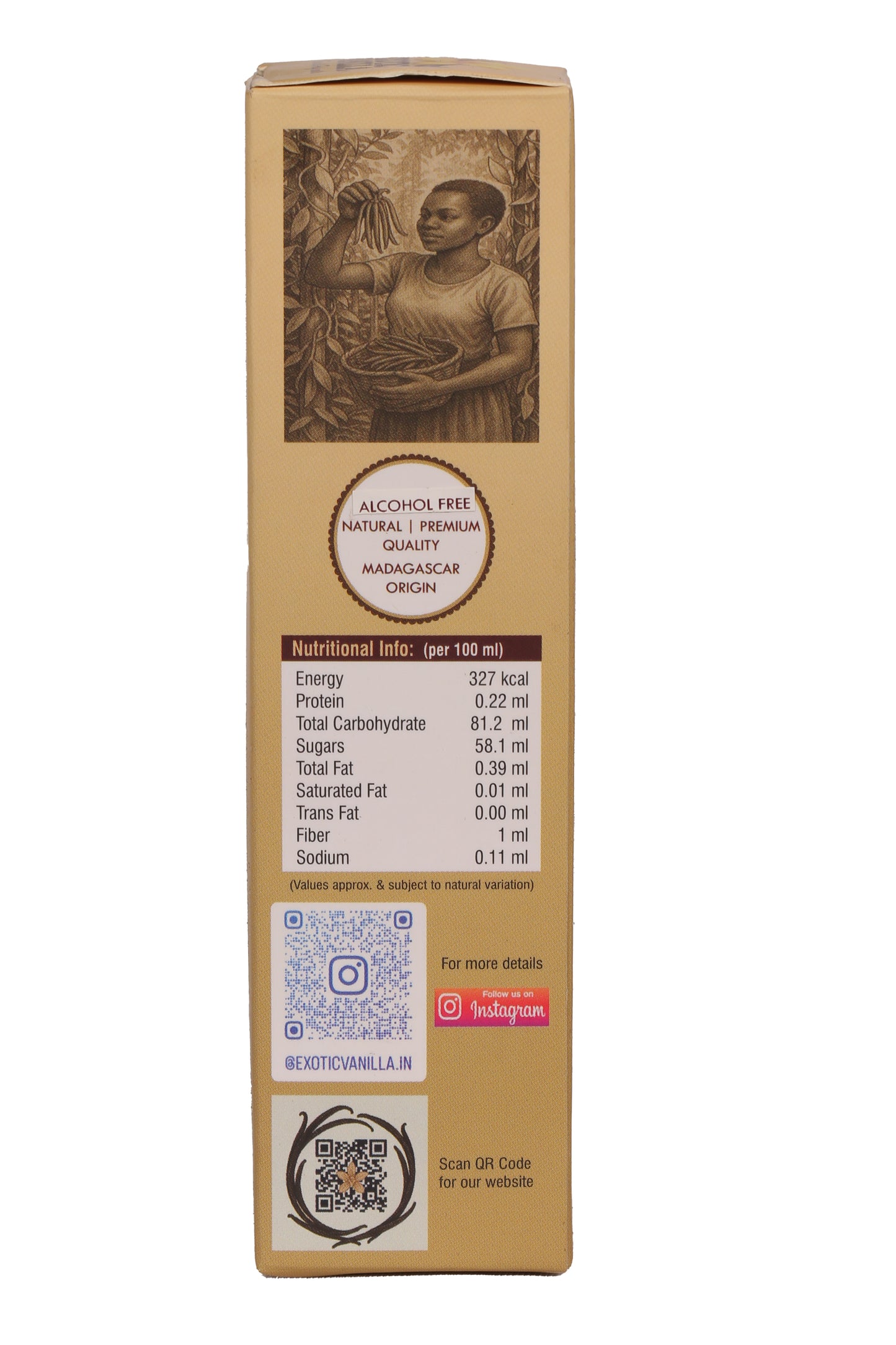 Exotic Vanilla Pure Vanilla Extract with Seeds, 100 ml (135 g) | Made with Real Madagascar Vanilla Beans | Alcohol-Free | Natural, Gluten Free, Non-GMO | For Baking & Cooking