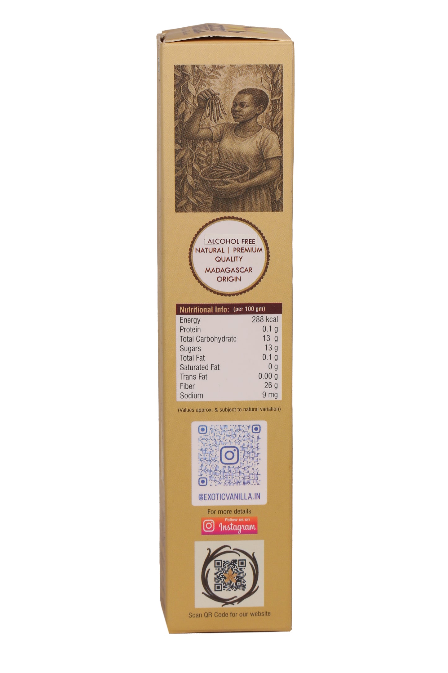 Exotic Madagascar Vanilla Beans, 3 Pods | Gourmet Grade | 16–21 cm Length | Naturally Plump, Oily & Aromatic | For Baking, Desserts & Vanilla Extract