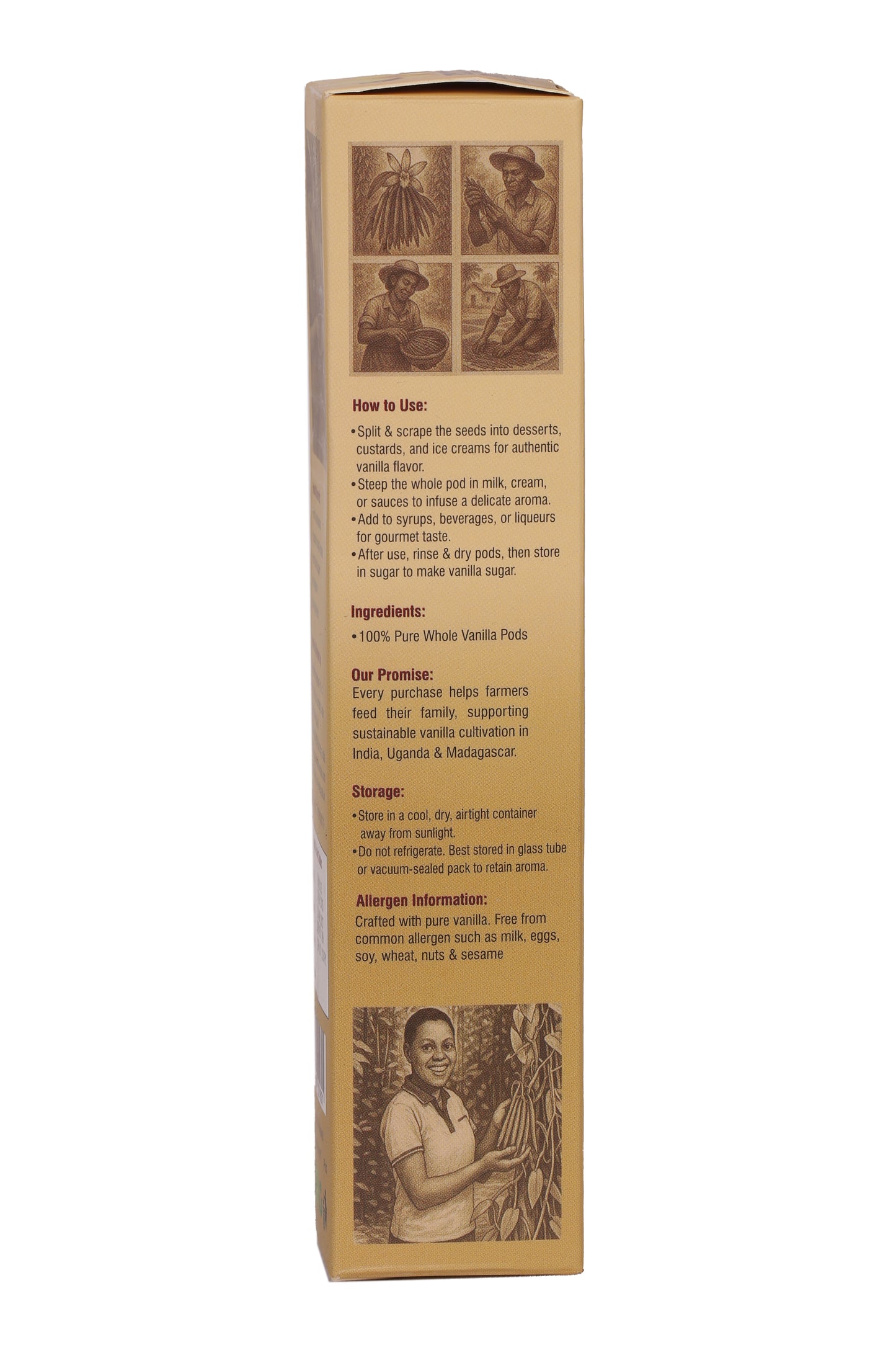 Exotic Madagascar Vanilla Beans, 3 Pods | Gourmet Grade | 16–21 cm Length | Naturally Plump, Oily & Aromatic | For Baking, Desserts & Vanilla Extract