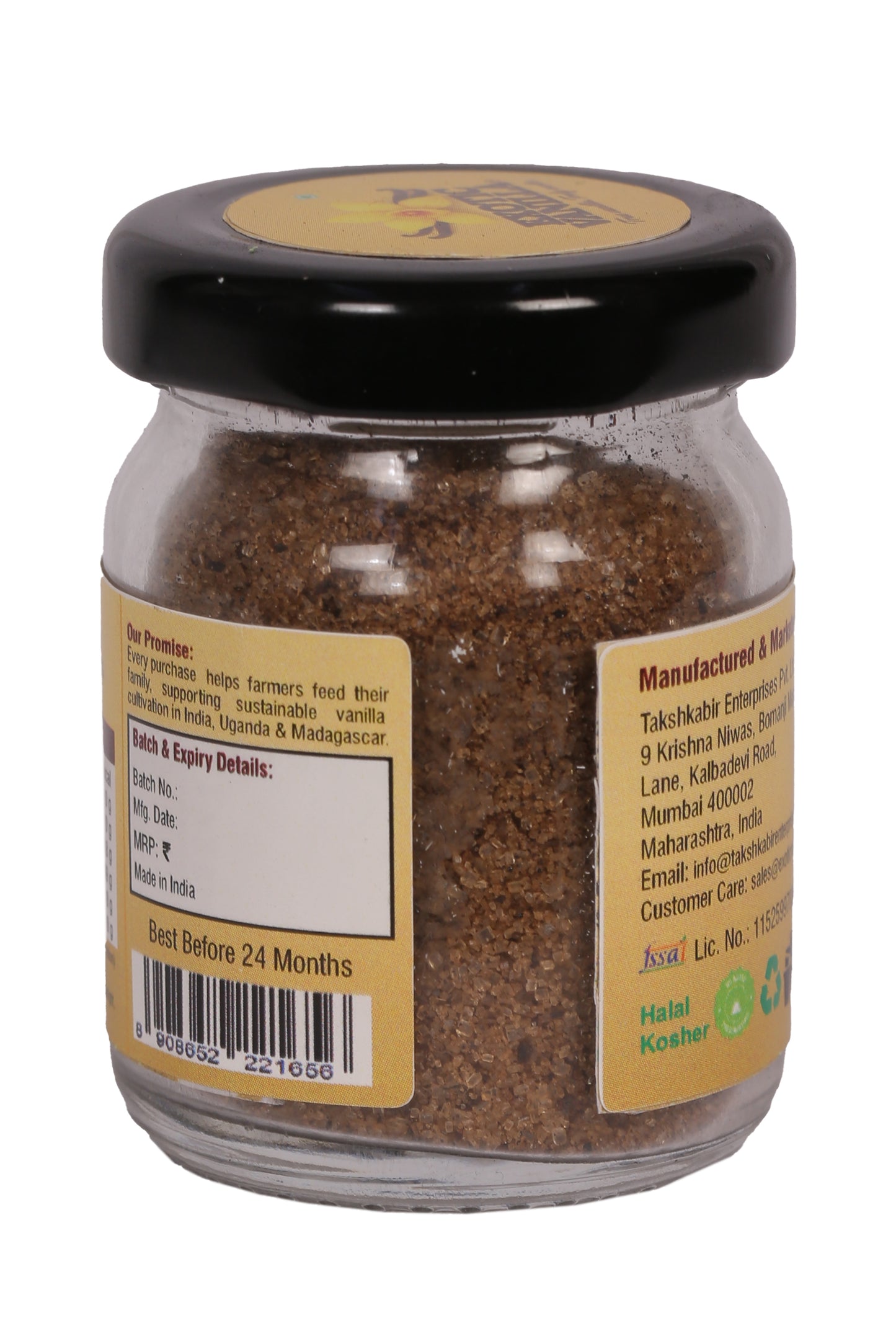 Exotic Vanilla Natural Sugar, 40g | Infused with Madagascar Vanilla Beans | Pure & Natural | Alcohol-Free | Ideal for Baking & Gourmet Desserts