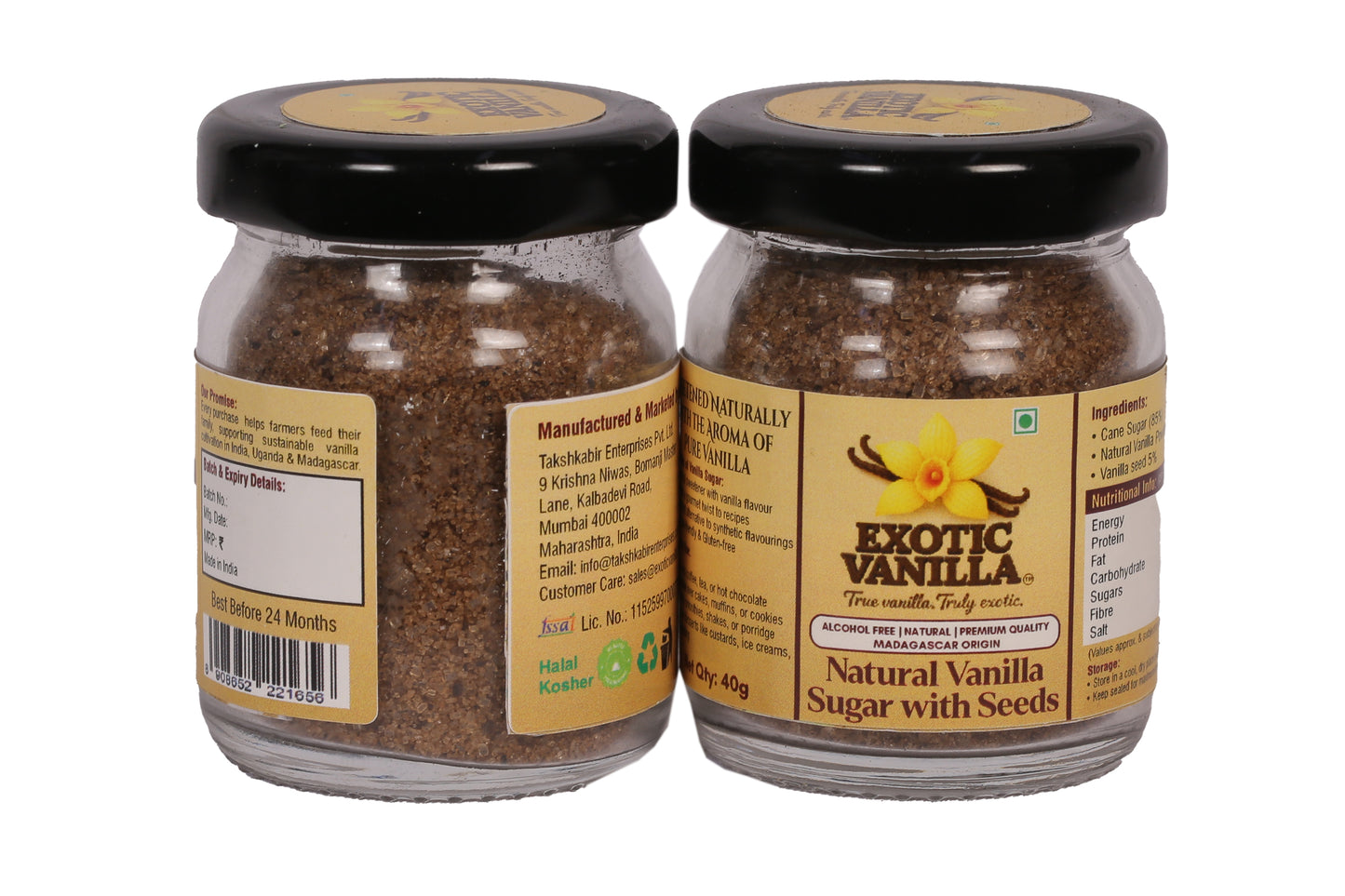 Premium Natural vanilla sugar with seeds (40 gram)