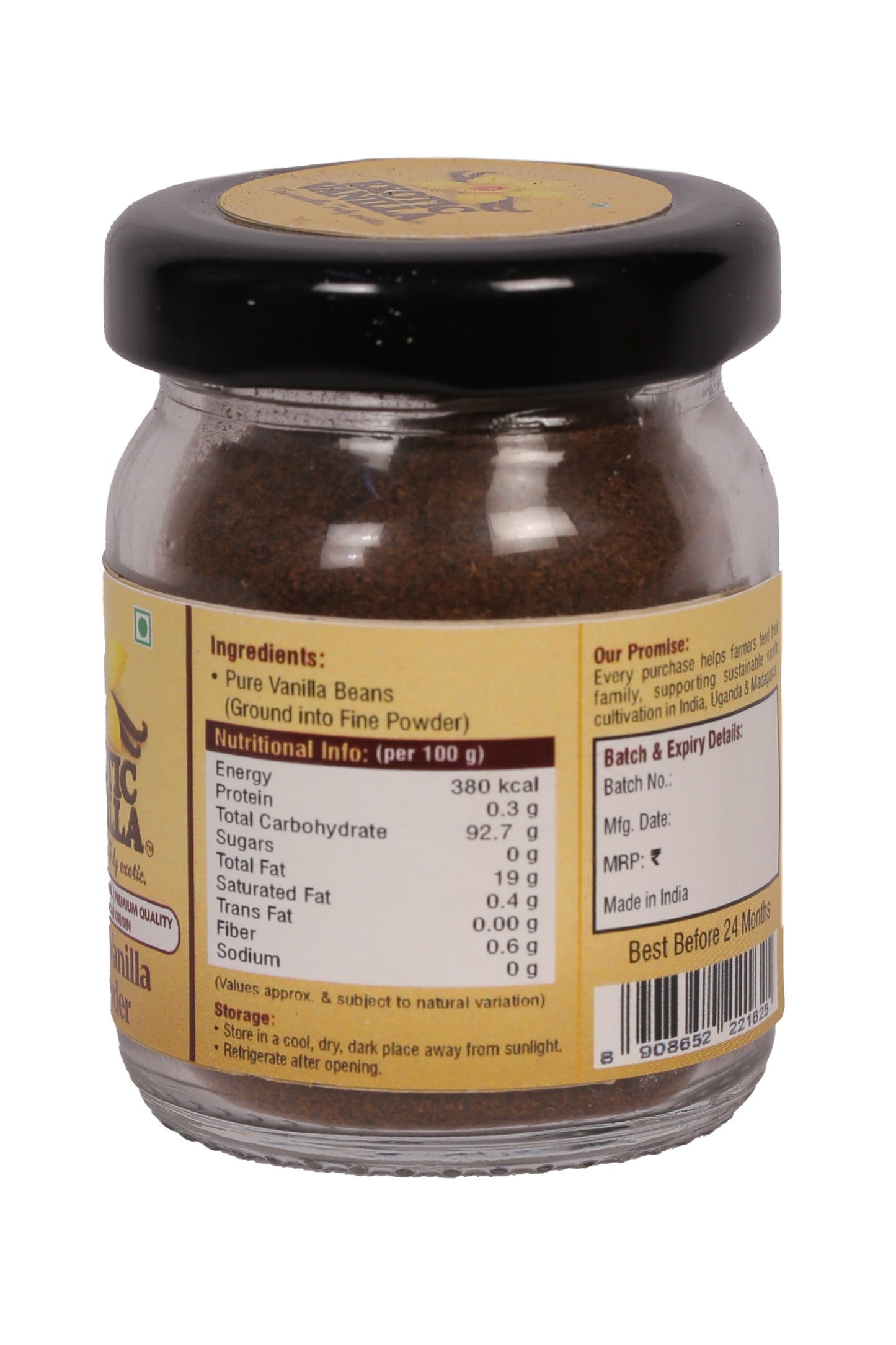 Exotic Vanilla Gourmet Vanilla Powder with Seeds, 30 g | Rich Aroma & Natural Vanilla Specks | Pure & Natural | Ideal for Baking & Confectionery